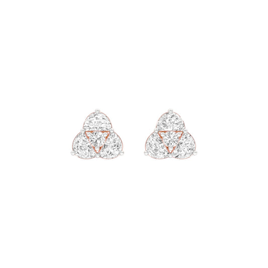 Cloud Luxe Diamond Stud Earrings 18 KT / Rose Gold