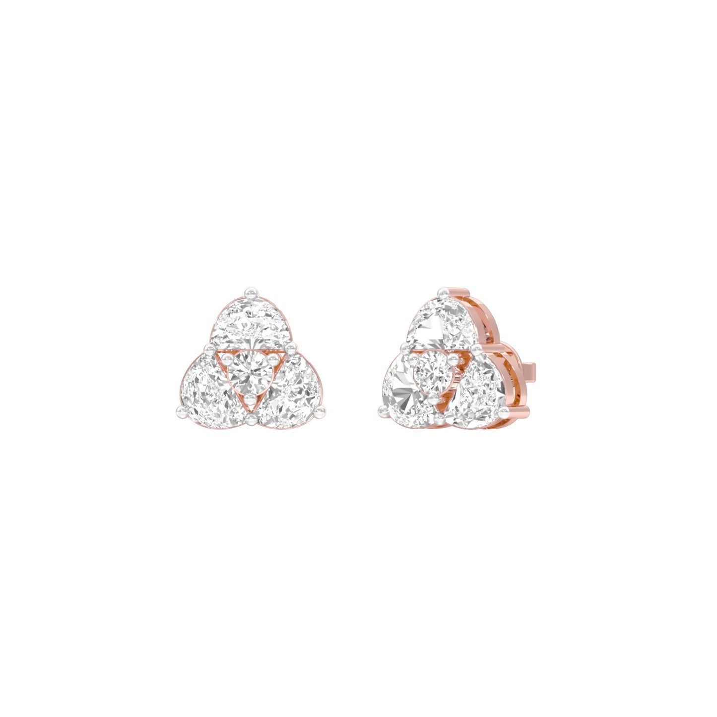 Cloud Luxe Diamond Stud Earrings 18 KT / Rose Gold