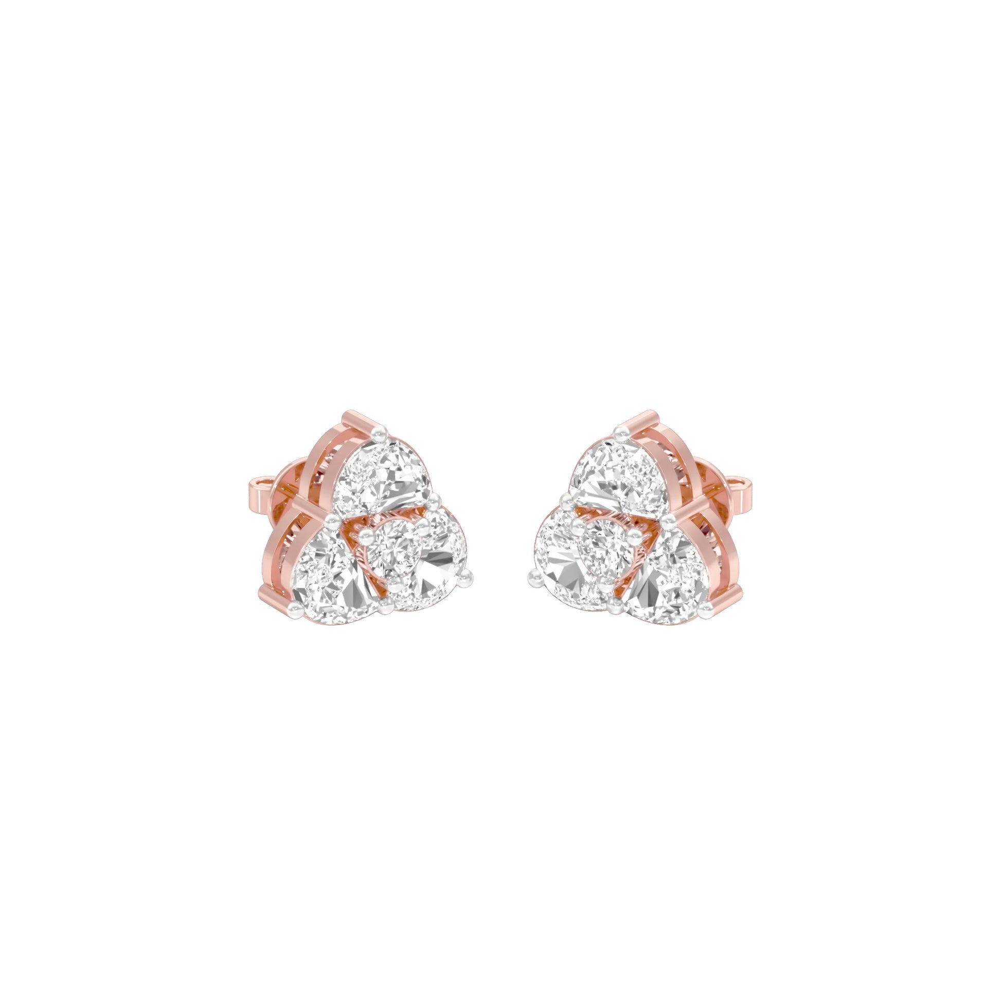 Cloud Luxe Diamond Stud Earrings 18 KT / Rose Gold