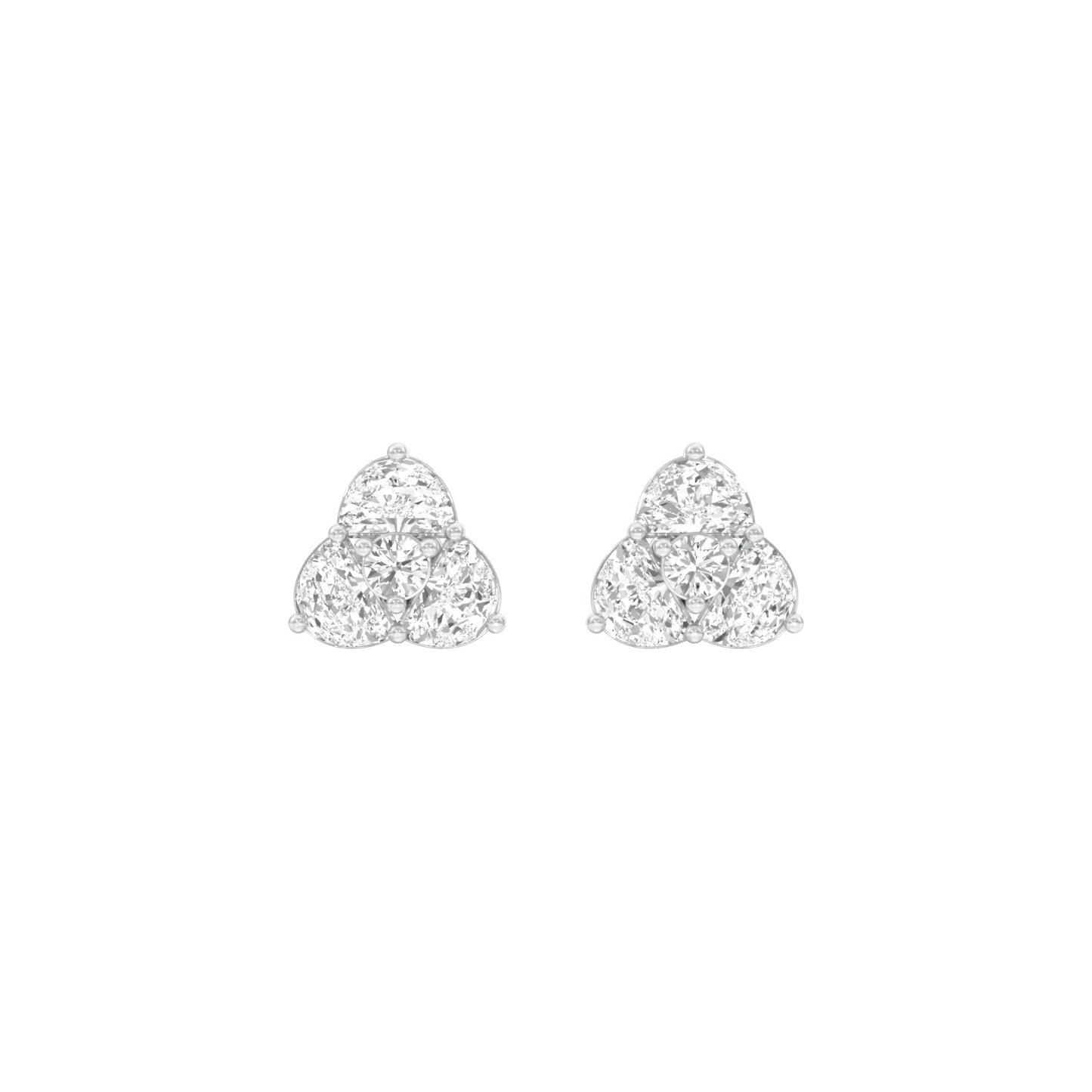 Cloud Luxe Diamond Stud Earrings 18 KT / White Gold