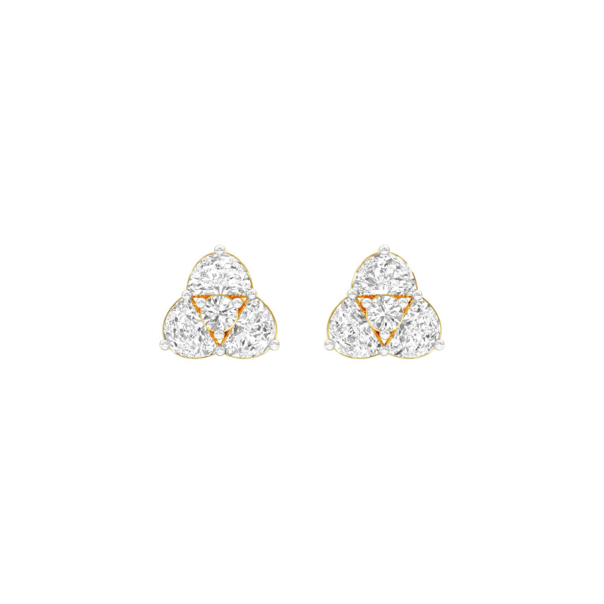 Cloud Luxe Diamond Stud Earrings 18 KT / Yellow Gold