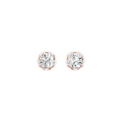 GoldBloom Diamond Stud Earrings 18 KT / Rose Gold