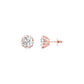GoldBloom Diamond Stud Earrings 18 KT / Rose Gold