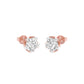 GoldBloom Diamond Stud Earrings 18 KT / Rose Gold