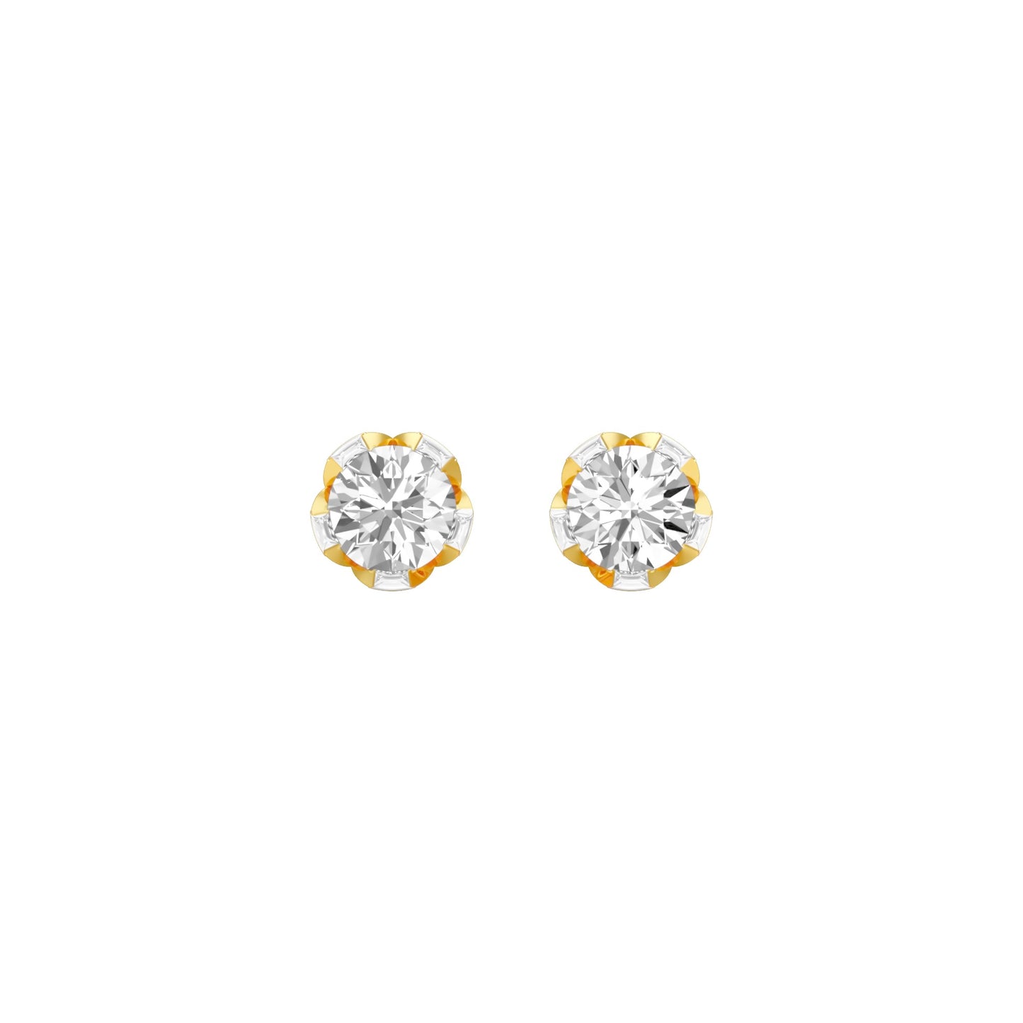 GoldBloom Diamond Stud Earrings 18 KT / Yellow Gold