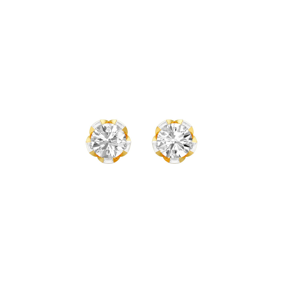 GoldBloom Diamond Stud Earrings 18 KT / Yellow Gold