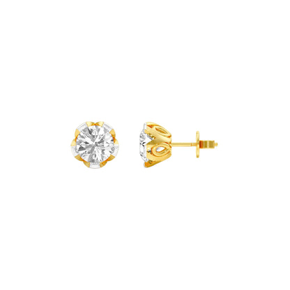 GoldBloom Diamond Stud Earrings 18 KT / Yellow Gold