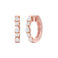 Lumi Stack Diamond Bali Earrings 18 KT / Rose Gold