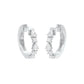 Lumi Stack Diamond Bali Earrings 18 KT / White Gold