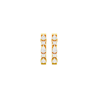 Lumi Stack Diamond Bali Earrings 18 KT / Yellow Gold