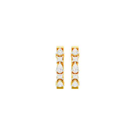 Lumi Stack Diamond Bali Earrings 18 KT / Yellow Gold