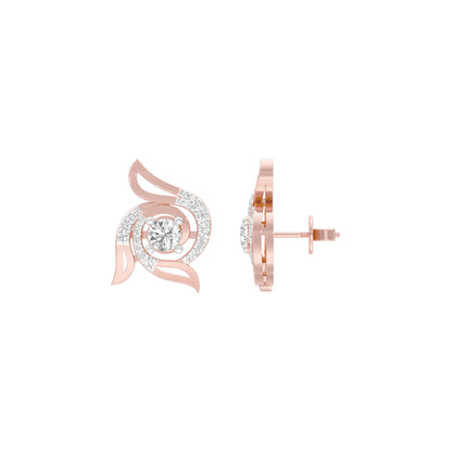 Glow Dance Diamond Stud Earrings 18 KT / Rose Gold