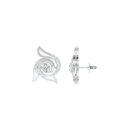 Glow Dance Diamond Stud Earrings 18 KT / White Gold