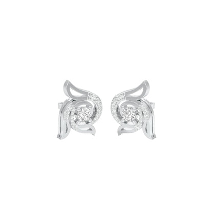 Glow Dance Diamond Stud Earrings 18 KT / White Gold