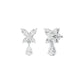 Butterfly Shine Diamond Drop Earrings 18 KT / White Gold