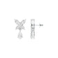 Butterfly Shine Diamond Drop Earrings 18 KT / White Gold