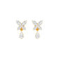 Butterfly Shine Diamond Drop Earrings 18 KT / Yellow Gold