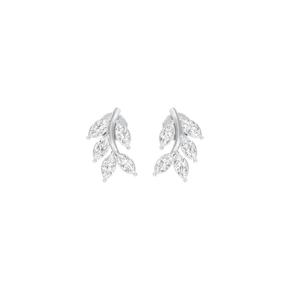 Whisper Vine Diamond Stud Earrings 18 KT / White Gold