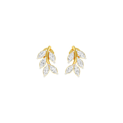 Whisper Vine Diamond Stud Earrings 18 KT / Yellow Gold