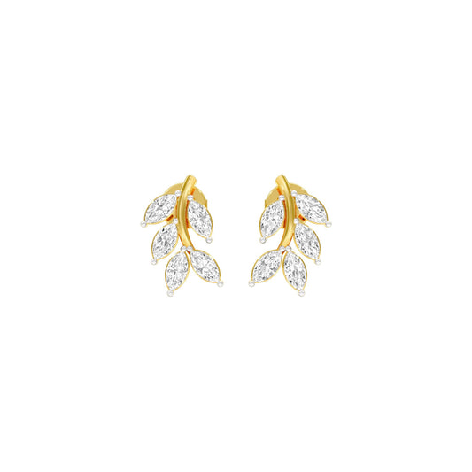 Whisper Vine Diamond Stud Earrings 18 KT / Yellow Gold