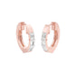 Squared One Diamond Bali Earrings 18 KT / Rose Gold