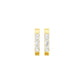 Squared One Diamond Bali Earrings 18 KT / Yellow Gold