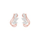 Flutter Curve Diamond Stud Earrings 18 KT / Rose Gold