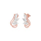 Flutter Curve Diamond Stud Earrings 18 KT / Rose Gold