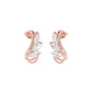 Flutter Curve Diamond Stud Earrings 18 KT / Rose Gold