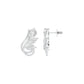 Flutter Curve Diamond Stud Earrings 18 KT / White Gold
