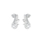 Flutter Curve Diamond Stud Earrings 18 KT / White Gold