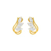 Flutter Curve Diamond Stud Earrings 18 KT / Yellow Gold