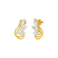 Flutter Curve Diamond Stud Earrings 18 KT / Yellow Gold
