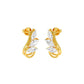 Flutter Curve Diamond Stud Earrings 18 KT / Yellow Gold