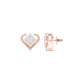 Sparkling Hearts Diamond Stud Earrings 18 KT / Rose Gold