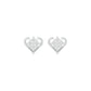 Sparkling Hearts Diamond Stud Earrings 18 KT / White Gold