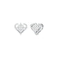 Sparkling Hearts Diamond Stud Earrings 18 KT / White Gold