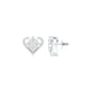 Sparkling Hearts Diamond Stud Earrings 18 KT / White Gold