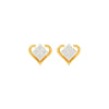 Sparkling Hearts Diamond Stud Earrings 18 KT / Yellow Gold