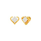 Sparkling Hearts Diamond Stud Earrings 18 KT / Yellow Gold