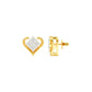 Sparkling Hearts Diamond Stud Earrings 18 KT / Yellow Gold