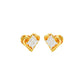 Sparkling Hearts Diamond Stud Earrings 18 KT / Yellow Gold