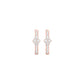 Light Tile Diamond Bali Earrings 18 KT / Rose Gold