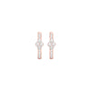 Light Tile Diamond Bali Earrings 18 KT / Rose Gold