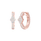 Light Tile Diamond Bali Earrings 18 KT / Rose Gold