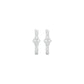 Light Tile Diamond Bali Earrings 18 KT / White Gold