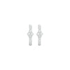 Light Tile Diamond Bali Earrings 18 KT / White Gold