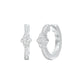 Light Tile Diamond Bali Earrings 18 KT / White Gold