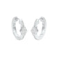 Light Tile Diamond Bali Earrings 18 KT / White Gold