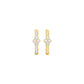Light Tile Diamond Bali Earrings 18 KT / Yellow Gold